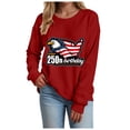 thumbnail image 4 of Leey-World 250 Years of Freedom 250th Anniversary USA Flag 4th of July Shirt Fourth Of July Shirts for Women(Red,M), 4 of 9