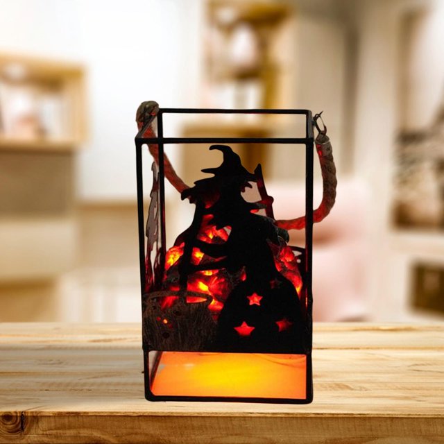 Lámpara de carbón, decoración con , sin llama, LED, luz , linterna de chimenea antigua para Halloween, dormitorio, bar, hogar de Navidad Salvador Dali Lámpara de chimenea