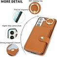 thumbnail image 6 of Allytechgroup Wallet Case for Samsung Galaxy A14 5G with Card Slots, RFID Blocking Ring Holder Kickstand Bumper Anti-Scratch Slim Phone Case Cover for Galaxy A14 5G, Brown, 6 of 8