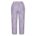 thumbnail image 3 of Generic Womens Plus Size Pants Irregular Hem Pajama Pants Fashion Print Elastic Waist Loose Casual Sleepwear Pants with Pocket, 3 of 4