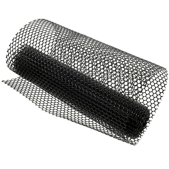 ROSENICE Garden Wire Mesh 1 Roll 117.90X15.72X0.08in Black Plastic Hexagonal for Fencing