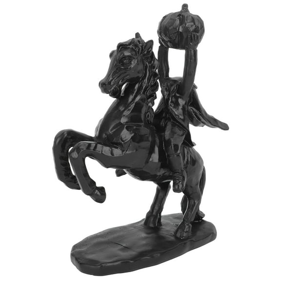 Headless Horseman Statue With Pumpkin Horror Headless Horseman Halloween Decor Sculpture Handmade Resin