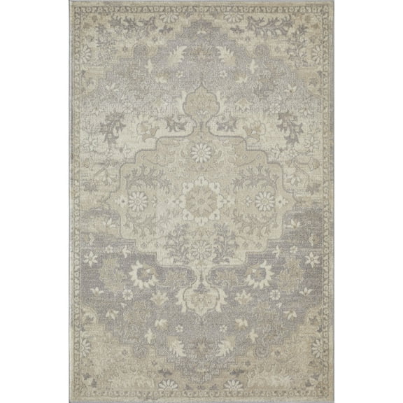 Loomaknoti Malanie Chantil 5' x 7' Beige Oriental Indoor Area Rug