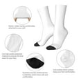 thumbnail image 3 of Disketp White Unisex Crew Socks Lightweight Breathable Ventilation Ankle Socks, Mid-calf socks for Daily, 3 of 6