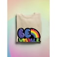 thumbnail image 3 of Be Visible Bubblegum Banner Sweatshirt Men -Smartprints Designs, Male Small, 3 of 4