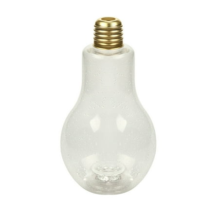 

LED Glowing Bulb Water Bottle Brief Cute Milk Juice Light Bulbs Cup Leak-proof B