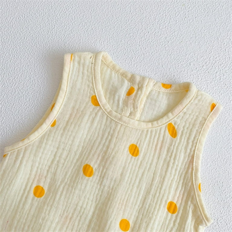 Summer Baby Boy Romper Cute Cartoon Floral Polka Dot Sleeveless