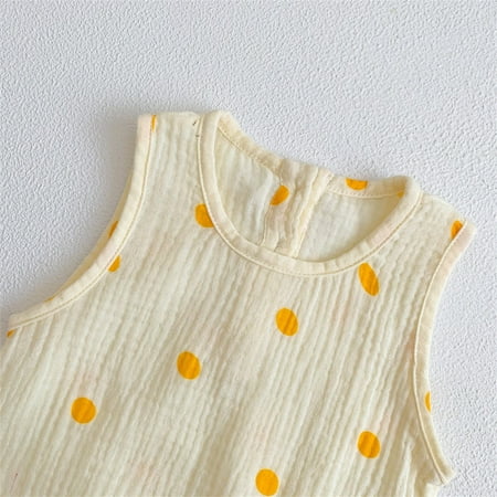 

TOWED22 Summer Baby Romper Baby Girls Boys Romper Sleeveless Tank Top Bodysuit Backless Jumpsuit One Piece Summer Outfit Yellow