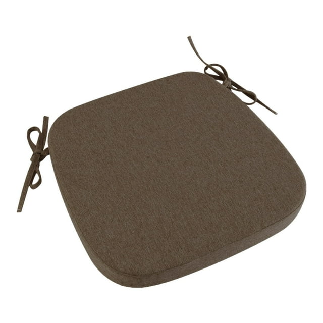 Cojín para silla de comedor, funda de lino extraíble y lavable, multiusos. Marrón claro
