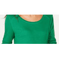 thumbnail image 2 of INC $39 Womens New 1234 Green Ribbed Long Sleeve T-Shirt L B+B, 2 of 3