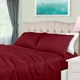 thumbnail image 2 of 650-Thread Count 100% Egyptian Cotton Mediumweight Solid Sheet Set with Deep Pockets Burgundy / Cal King, 2 of 4