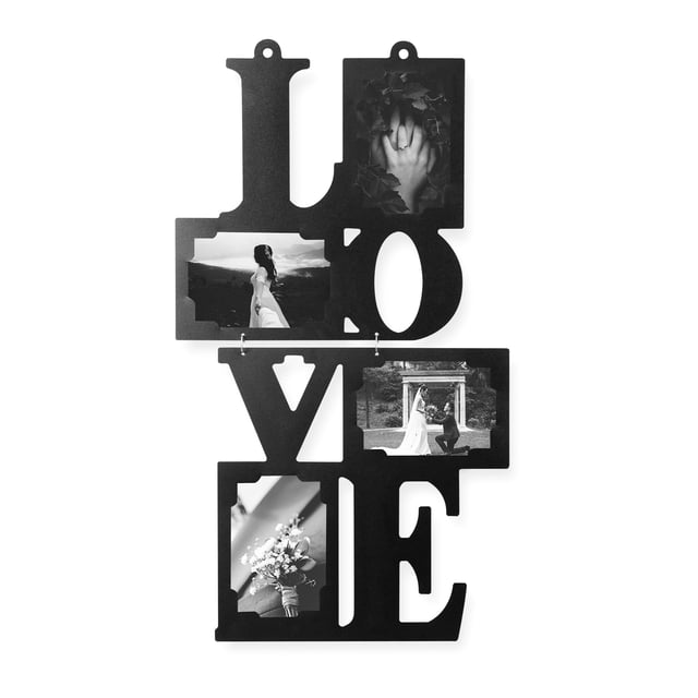 Portarretratos Vianney Love Madera Natural