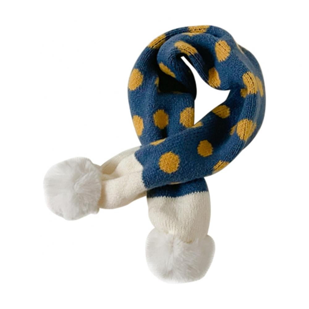 Kids Scarf Pompom Winter Warm Children Toddler Scarves Outdoor Solid