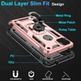 thumbnail image 3 of Google Pixel 4A Case (No fit for Pixel 4A 5G) with HD Screen Protector, Military-Grade Protective Heavy Duty Phone Case with Magnetic Kickstand Ring for Google Pixel 4A Rose Gold, 3 of 15