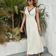 thumbnail image 6 of Off White Sleeveless Dress Summer Women Clothes Dress for Pregnant Women Dresses, 6 of 9