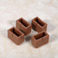 thumbnail image 2 of Pack Rectangular Chair Leg Caps with Rubber Sole (Coffee), 2 of 4