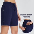 thumbnail image 5 of BALEAF Women's 7" Running Shorts Quick Dry Athletic Long Workout Shorts Unlined Navy XS, 5 of 8