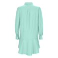 thumbnail image 4 of Solid Color Long Sleeve Turn Down Shirt Dress for Women with Ruffled Hem Long Sleeve Fall Dresses for Women, 4 of 5