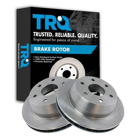 TRQ Rear Disc Brake Rotor Pair Set for Chevy GMC Silverado Sierra 1500 Cadillac