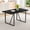 Black + MDF+Metal, variant on Rustic Industrial Rectangular Dining Table For 4 To 6 People, 1.5 Inch Thick Black MDF Tabletop, Metal Frame Desk For Kitchen Living Room 55 X 31.4 X 30 Inch