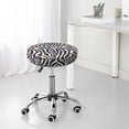 thumbnail image 7 of Round Bar Stool Seat Covers, abstract black white zebra print Elastic Round Chair Cover Stool Seat Slipcover Bar Stool Cushions Round Pad for 12-14 inch, 7 of 7