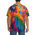 thumbnail image 3 of Fotbe Colorful Parrot Jungle Dream A Camisa Estampada de Manga Corta para Hombre, Casual de Verano, Estilo Playero, Sin Arrugas-3X-Large, 3 of 5