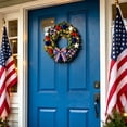 thumbnail image 6 of Nkmbld 4th of July Wreaths for Front Door, Independence Day Wreath Red White Blue Flower Wreath for Independence Day Memorial Day Flag Day Decor, 6 of 8