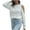 White, variant on Fesfesfes Women Sweater Casual Solid Round Neck Long Sleeve Loose Sweater Fall Blouse Tops Under $10