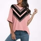 thumbnail image 1 of Fiudx Camisas de Mujer Blusa Holgada con Estampado de Manga Corta Informal a La Moda para Mujer, 1 of 5