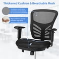 thumbnail image 3 of Patiojoy Chaise de Bureau Ergonomique avec Repose-Pieds Rétractable Dossier Haut Inclinable Chaise de Direction avec Appuie-Tête Réglable Noir, 3 of 10