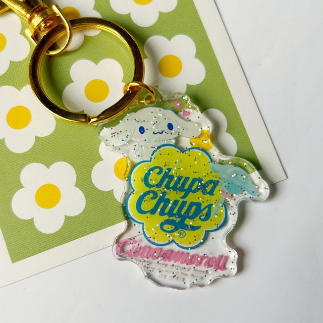 Ins Cartoon Sanrio Glitter Acrílico Llavero Bolsa Colgante Decoración Amigos