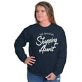 thumbnail image 4 of Shopaholic Aunt Cute Cool Fun Auntie Women Crewneck Sweatshirt Brisco Brands S, 4 of 6