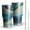 Blue Gold Wave, variant on 30oz White Gold Leaf Hexagon Marble Pattern Tumblers Stainless Steel Tumbler with Lid and Straw,Vacuum Insulated Double Wall Travel Tumbler Cups Mug with Cleaning Brush for Coffee,Tea