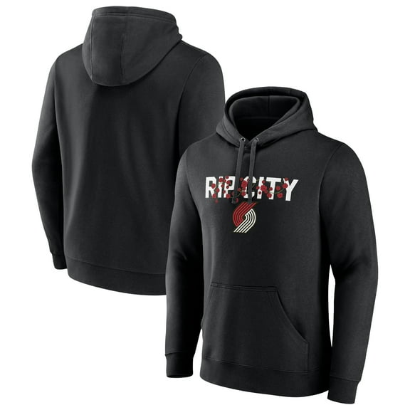 Men's Black Portland Trail Blazers Tip-Off Pullover Hoodie