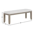 thumbnail image 3 of Steve Silver Lily Polyester Upholstered Dining Bench in Gray, 3 of 5