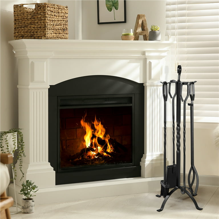 overgive tidligste indstudering SMILE MART 5 Pieces Fireplace Tools Accessories and Hearth Decoration -  Walmart.com