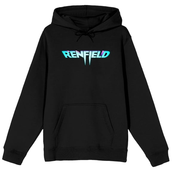 Renfield Movie Logo Long Sleeve Black Adult Hooded Sweatshirt-Medium