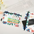 thumbnail image 5 of 2 Pack Pencil Pouch for 3 Ring Binder Flowers Floral Pencil Case Clear Window Zipper Pencil Bag Organizers, 5 of 6
