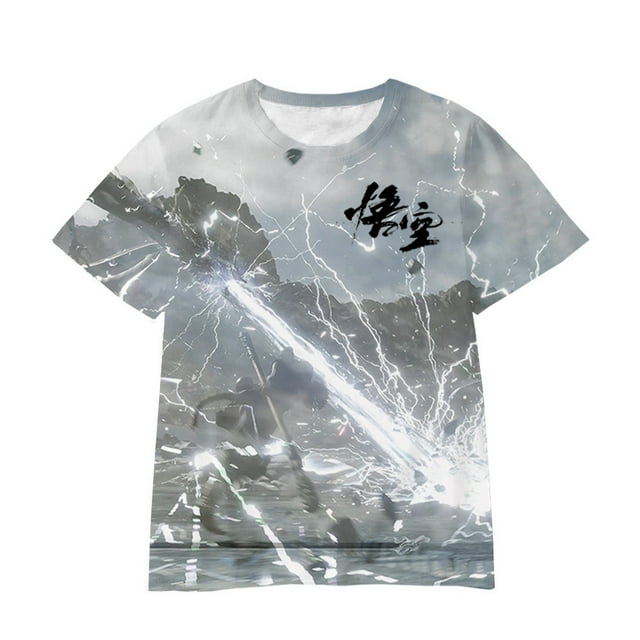 Black Myth Wukong T-Shirt Décontracté 3D Ample, T-Shirt Col Rond, Hommes et Femmes Manches Courtes-HAPDEN