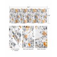 thumbnail image 5 of Grey Orange Spring Floral Kitchen Curtain Valances for Windows Farmhouse Short Curtains, Summer Botanical Farmhouse Rod Pocket Valance Curtain for Bedroom Cafe Living Room 60"x18", 5 of 8