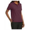thumbnail image 4 of Mafoose Women's Comfortable Silk Touch Polo Golf Shirt Short Sleeve Burgundy M, 4 of 7