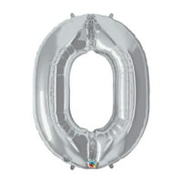 Way to Celebrate 43" Number 0 Silver Balloon