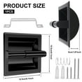 thumbnail image 2 of Dznils Stainless Steel Recessed Toilet Paper Holder Wall Mounted, Matte Black, 2 of 12