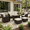 Brown-Beige, variant on LayinSun 7 Pieces Patio Outdoor Conversation Set, Wicker Furniture Set with Swivel Chairs and Fire Pit Table 7-Seat