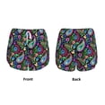 thumbnail image 3 of Balery Watercolor Floral Paisley Pattern Women's Running Shorts with Liner 2 Pockets Elastic Workout Athletic Gym Yoga Shorts-Medium, 3 of 7