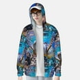 thumbnail image 4 of Kll Sea Turtle Swims Print Men'S Women’s Upf 50+ Sun Protection Outdoor Hoodie Jacket Long Sleeve Fishing Hiking Performance Shirt- Medium, 4 of 8
