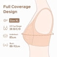 thumbnail image 5 of 3PC Plus Size Bras for Women Wireless Full Coverage Bralettes Front Closure Lace Bras Comfort Breathable Push Up Brasieres Pack of 3 Beige Bras,Size M-5XL, 5 of 11