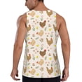 thumbnail image 3 of Easygdp Chicken Family Men's Tank Top, Sleeveless Muscle T Shirts, Breathable, Quick-Dry, Loose for Gym, Running, Fitness - Small, 3 of 9
