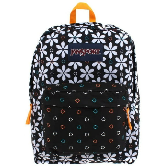 JanSport Superbreak Backpack - Black Floral Geo