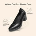thumbnail image 3 of BURUDANI Women's Chunky Closed Toe Low Block Heels Work Pumps Comfortable Round Toe Dress Wedding Shoes WIDE SHOES, 3 of 7